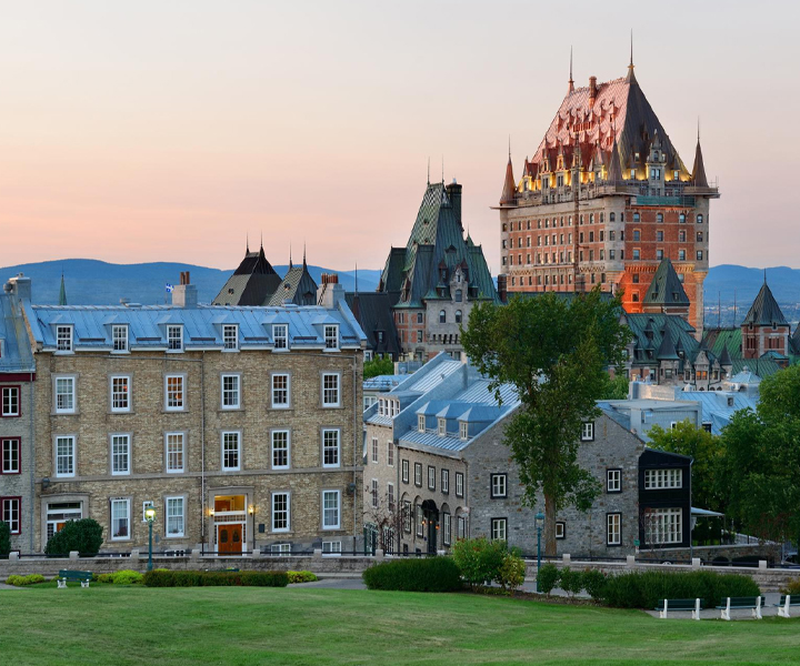 quebec-city-skyline-with-chateau-frontenac-sunset-viewed